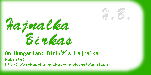 hajnalka birkas business card